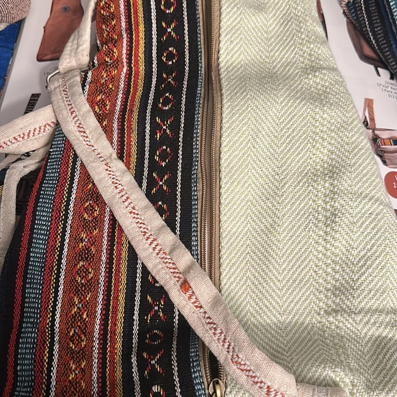 NWT. Natural Hemp Backpack Hippie/Boho/Gypsy/Festival TURQ 02 - Picture 4 of 6